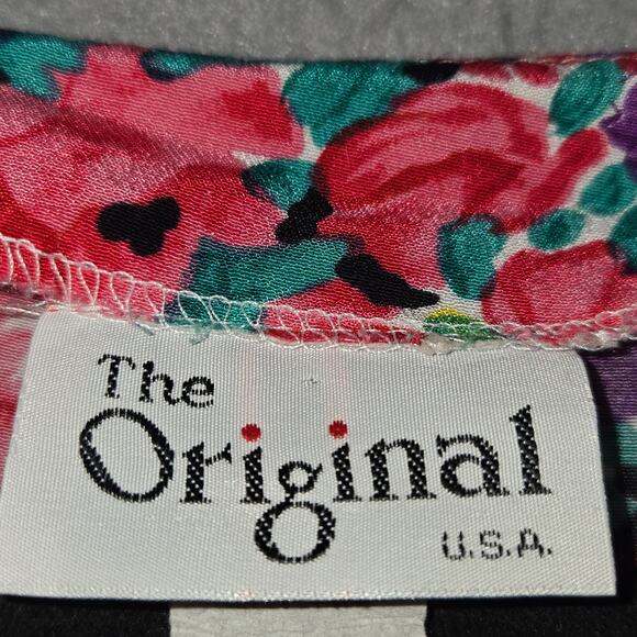 Vintage The Original Womens Medium Button Front Dress Floral 80s Cottagecore - Picture 2 of 13